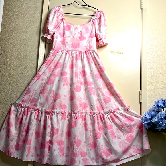 Stylish pink and white knee-length underwear without tears and problems, size M - Picture 1 of 7